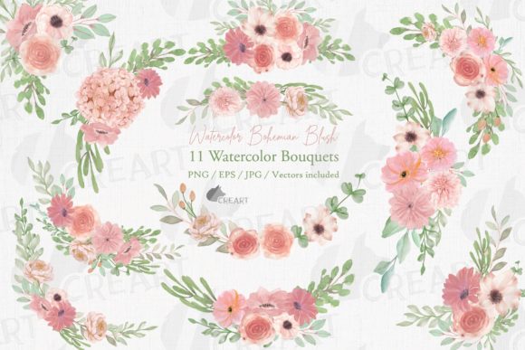 Blush Pink Floral Wedding Bouquets Decor