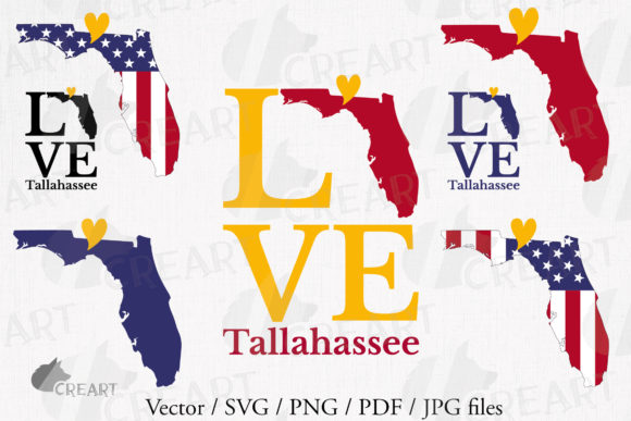 Celebrate the Capital City with I Love Tallahassee Florida Map Decor Art