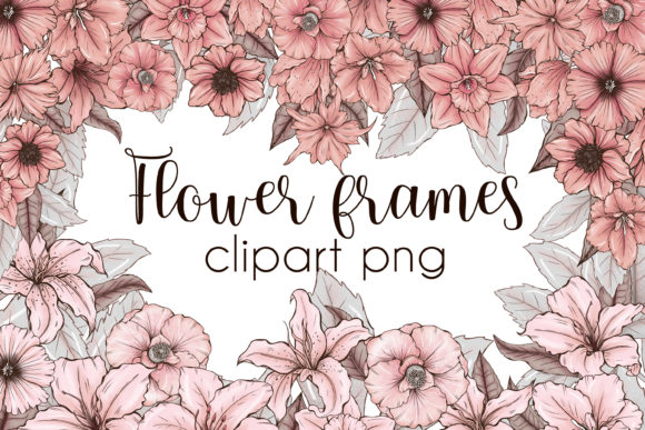 Elevate Your Creative Projects with Exquisite Garden Flower Borders and Floral Frames