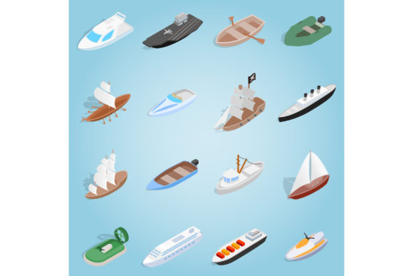 Elevating Digital Interfaces with Isometric 3D Ship Set Icons