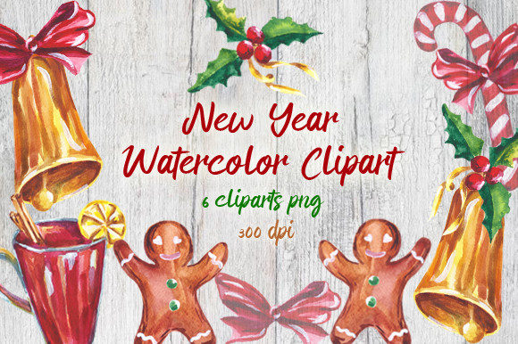 Elevating Holiday Designs with Premium Clipart Christmas, New Year, Watercolor Collections