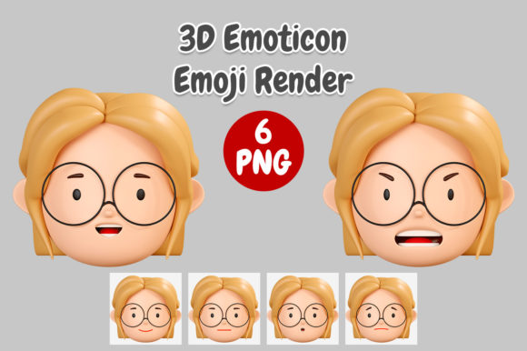 Mastering the Head Emoticon of Woman with Eyeglass for Professional Digital Design