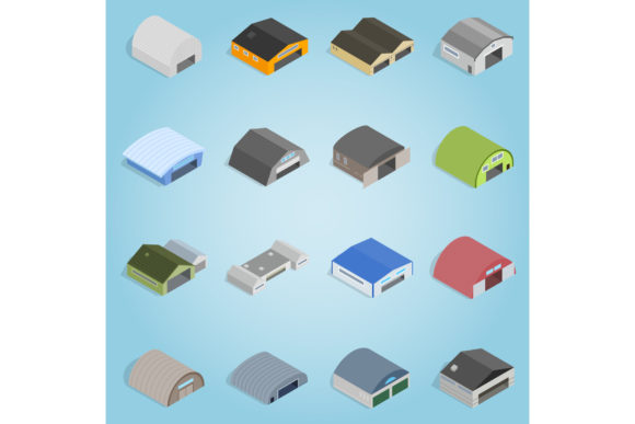Mastering Your UI Design with Isometric 3D Hangar Set Icons